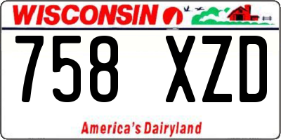 WI license plate 758XZD