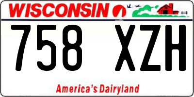 WI license plate 758XZH