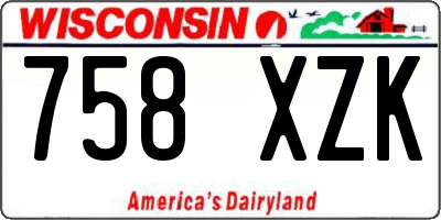 WI license plate 758XZK