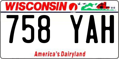 WI license plate 758YAH
