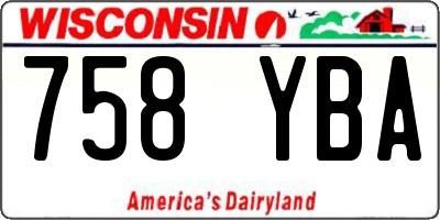 WI license plate 758YBA