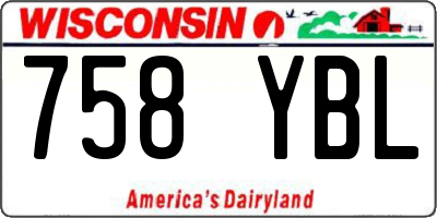 WI license plate 758YBL