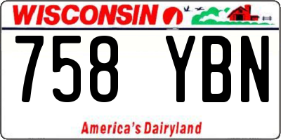 WI license plate 758YBN