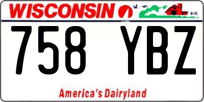 WI license plate 758YBZ