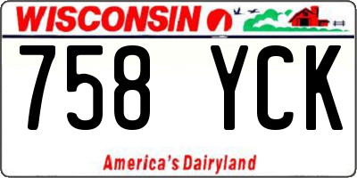 WI license plate 758YCK