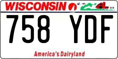 WI license plate 758YDF