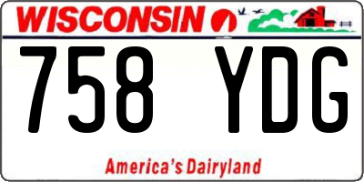 WI license plate 758YDG