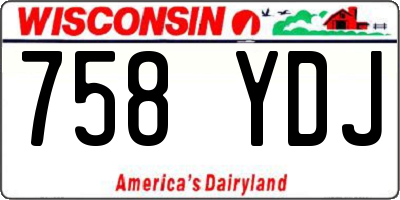 WI license plate 758YDJ