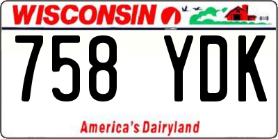 WI license plate 758YDK