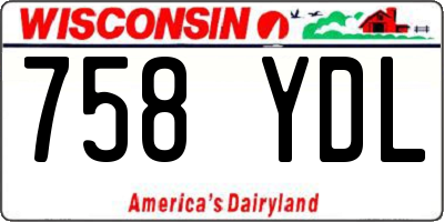WI license plate 758YDL