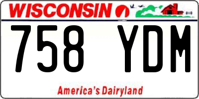 WI license plate 758YDM