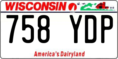 WI license plate 758YDP