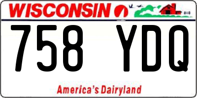 WI license plate 758YDQ