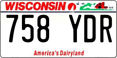 WI license plate 758YDR