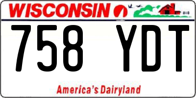 WI license plate 758YDT