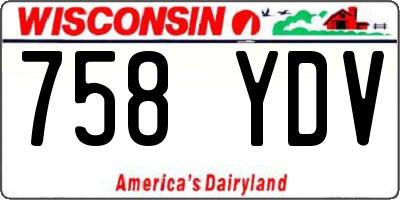 WI license plate 758YDV