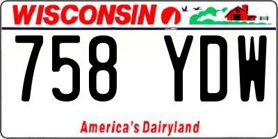 WI license plate 758YDW