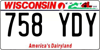 WI license plate 758YDY