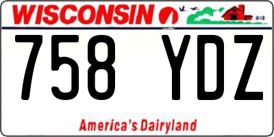 WI license plate 758YDZ