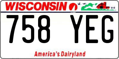WI license plate 758YEG