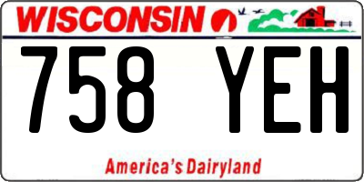WI license plate 758YEH