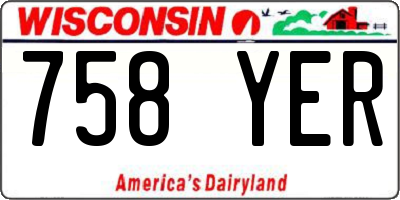 WI license plate 758YER