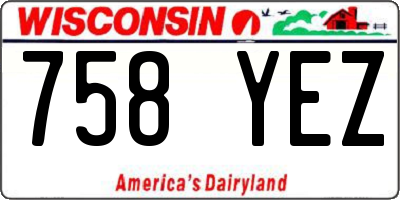 WI license plate 758YEZ