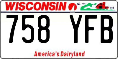 WI license plate 758YFB