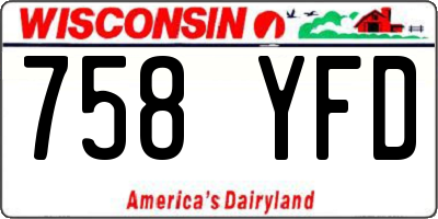 WI license plate 758YFD