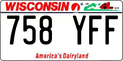 WI license plate 758YFF