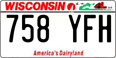 WI license plate 758YFH