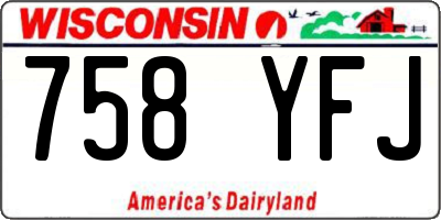 WI license plate 758YFJ
