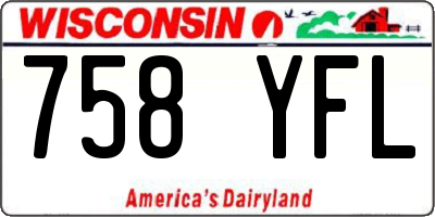 WI license plate 758YFL