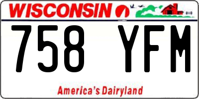 WI license plate 758YFM