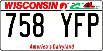 WI license plate 758YFP