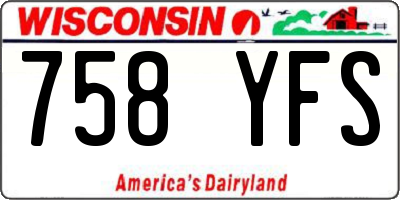 WI license plate 758YFS