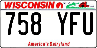 WI license plate 758YFU