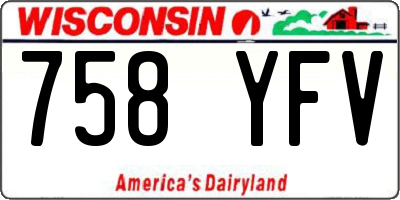 WI license plate 758YFV