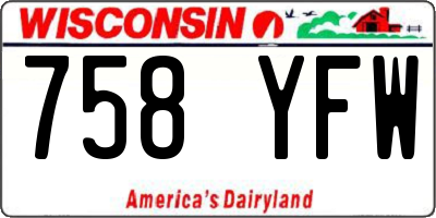 WI license plate 758YFW