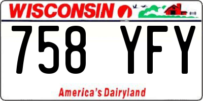 WI license plate 758YFY