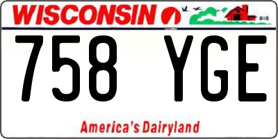 WI license plate 758YGE