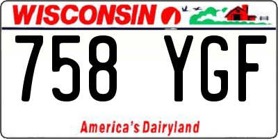 WI license plate 758YGF