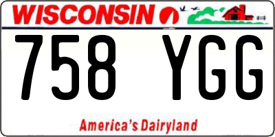 WI license plate 758YGG