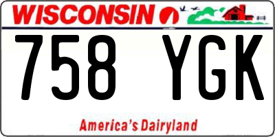 WI license plate 758YGK