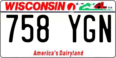 WI license plate 758YGN