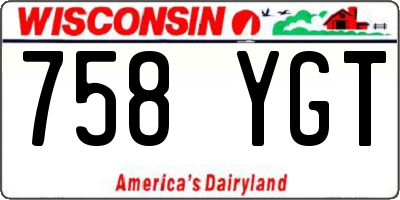 WI license plate 758YGT