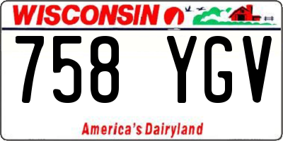 WI license plate 758YGV