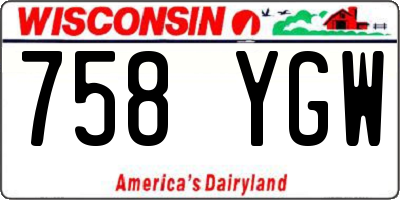 WI license plate 758YGW