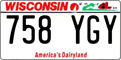 WI license plate 758YGY