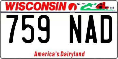 WI license plate 759NAD